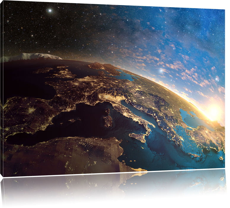 Pixxprint Erde im Weltall, Leinwandbild
