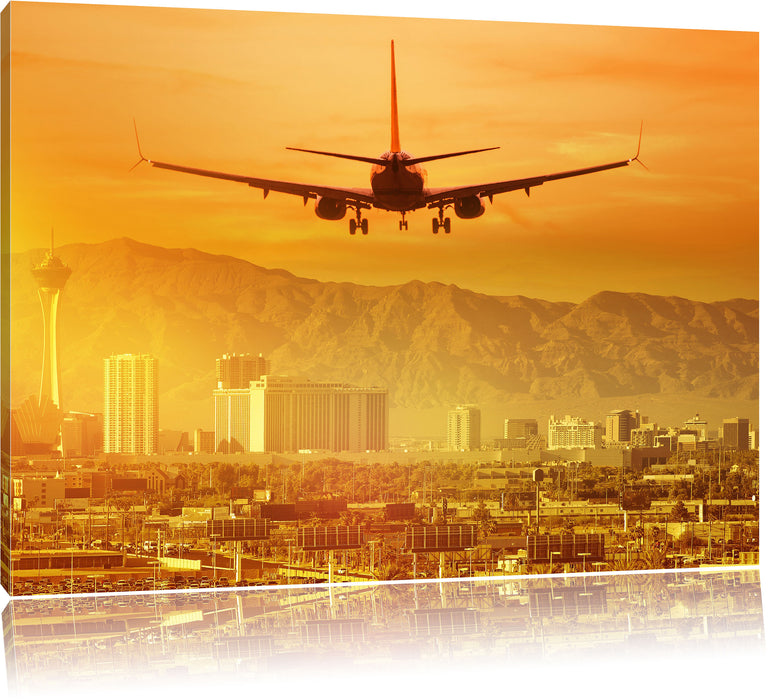 Pixxprint Urlaubsreise nach Las Vegas, Leinwandbild