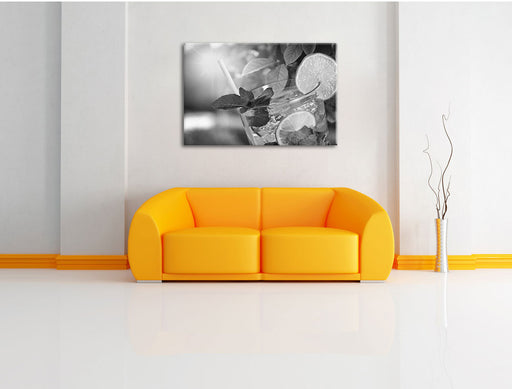 Erfrischender Mojito Cocktail Leinwandbild über Sofa