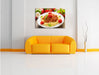 Spaghetti Bolognese auf dem Teller Leinwandbild über Sofa