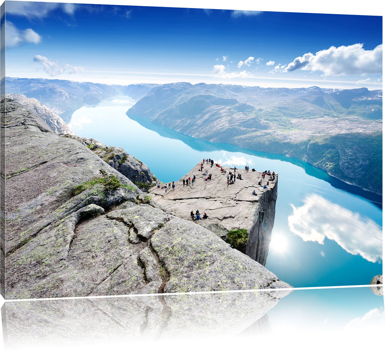 Pixxprint Preikestolen Lysefjord Norwegen, Leinwandbild