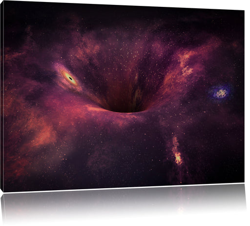 Schwarzes Loch im Weltall Leinwandbild