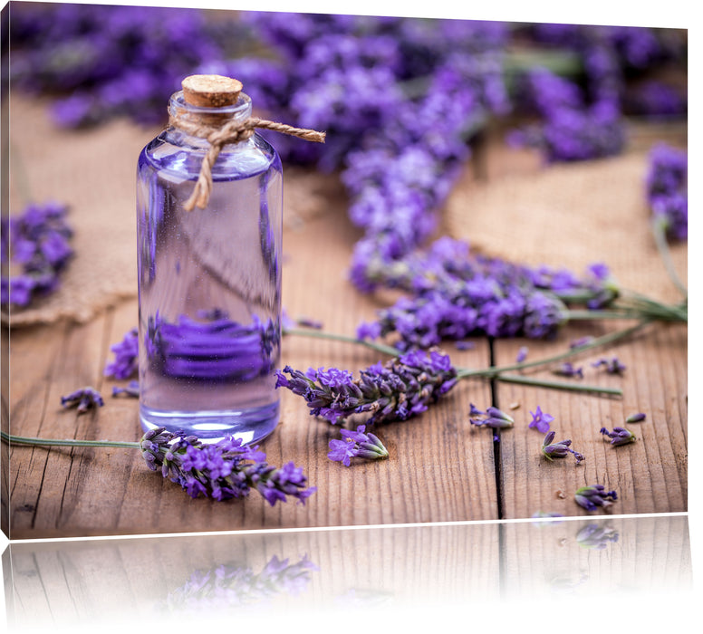 Pixxprint Frische Lavendelblüten, Leinwandbild