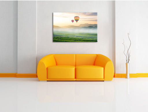Heißluftballon Leinwandbild über Sofa