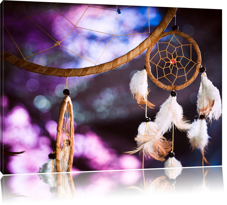 Pixxprint Traumfänger mit Hintergrund, Leinwandbild