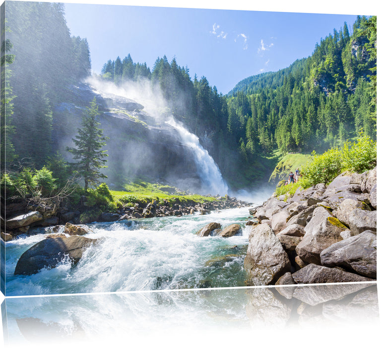 Pixxprint Wasserfälle Nationalpark Salzburg, Leinwandbild