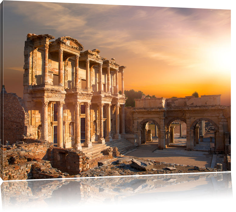 Pixxprint alte Tempelruine, Leinwandbild