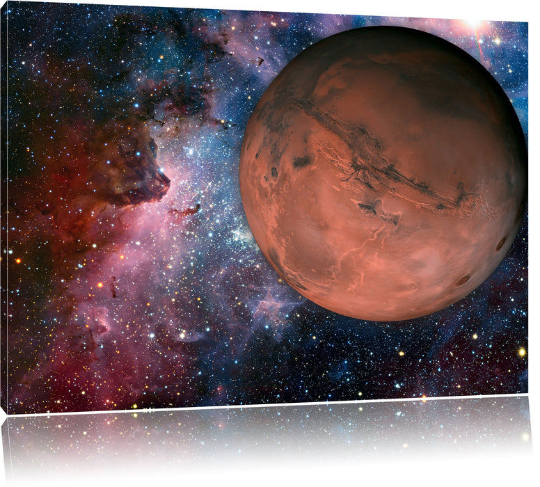 Pixxprint Mars im Weltall, Leinwandbild