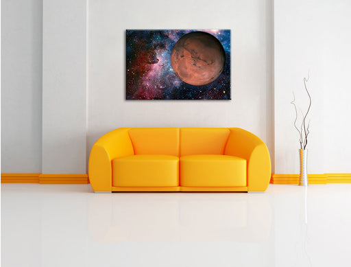 Mars im Weltall Leinwandbild über Sofa