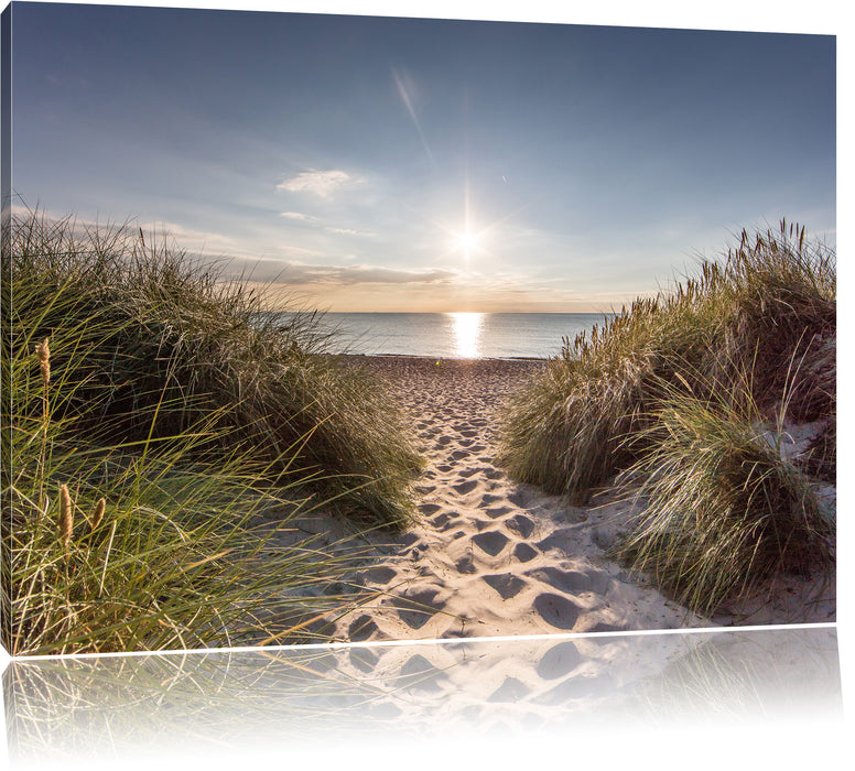 Pixxprint der Weg ins Meer, Leinwandbild