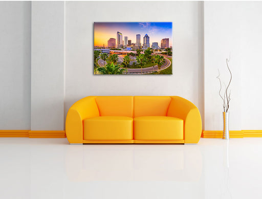 Skyline in den USA Leinwandbild über Sofa