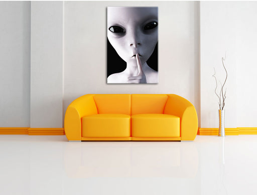 Alien - nicht reden Leinwandbild über Sofa