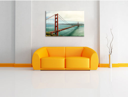 Golden Gate Bridge Leinwandbild über Sofa