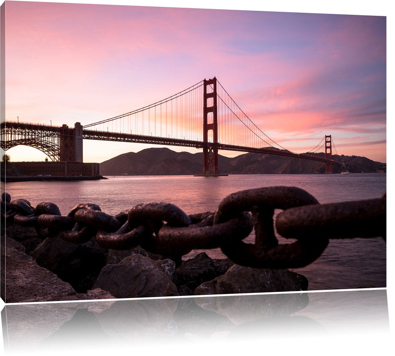 Pixxprint Golden Gate Bridge, Leinwandbild