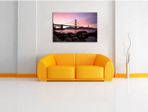 Golden Gate Bridge Leinwandbild über Sofa