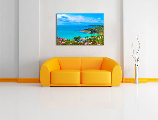 Panorama  an der Toskana Leinwandbild über Sofa