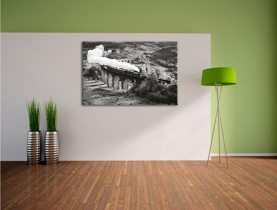Lokomotive Glenfinnan Viadukt Leinwandbild im Flur