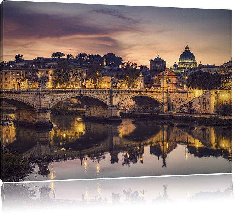 Pixxprint Rom Kathedrale St. Peter, Leinwandbild