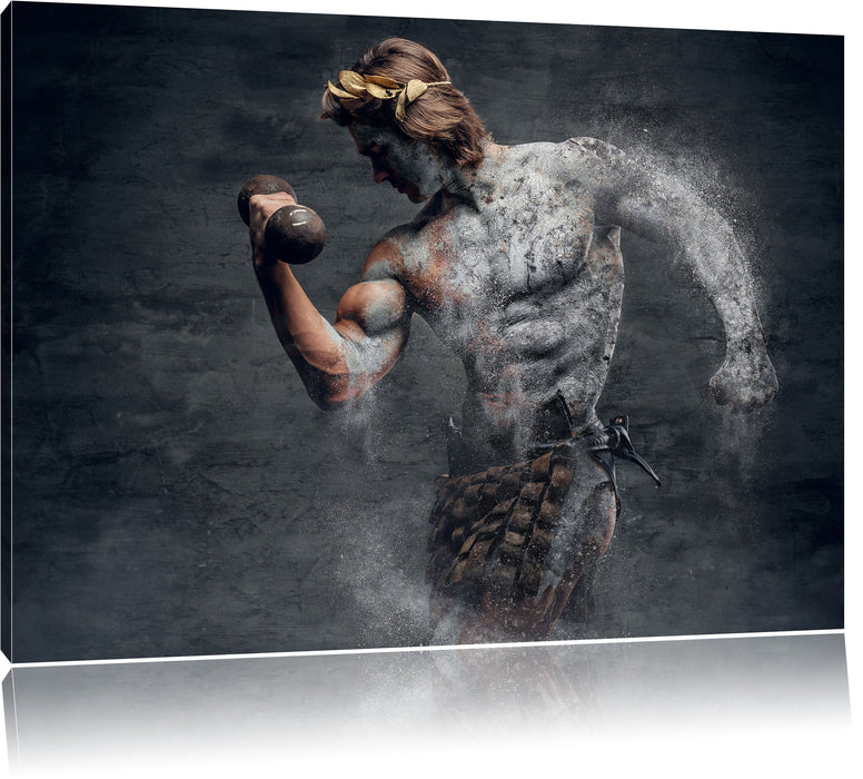 Pixxprint antiker männlicher Sportler, Leinwandbild