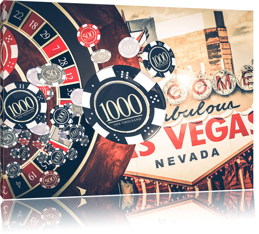 Las Vegas Casino Roulette Leinwandbild
