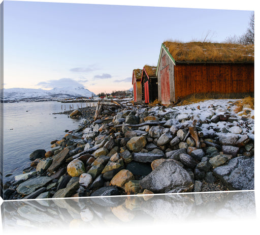 Küste der norwegischen See Tromso Leinwandbild