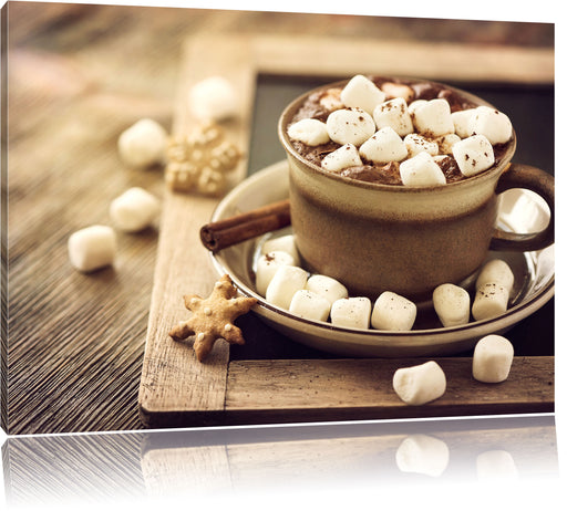 Kakaogetränk mit Marshmallows Leinwandbild