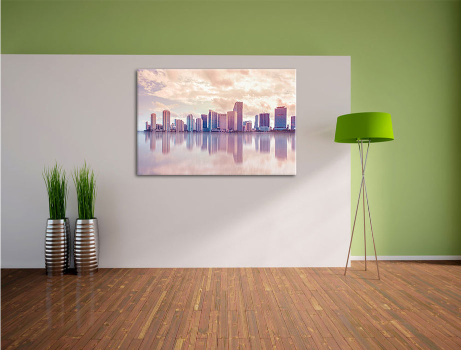 Miami Florida Skyline Leinwandbild im Flur