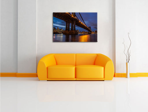 Manhatten Brücke New York Leinwandbild über Sofa