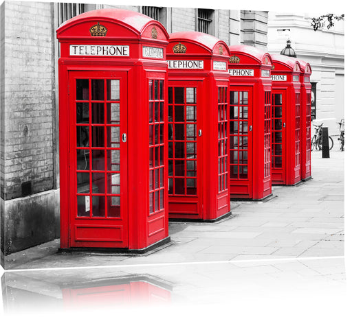 rote Londoner Telefonzellen Leinwandbild