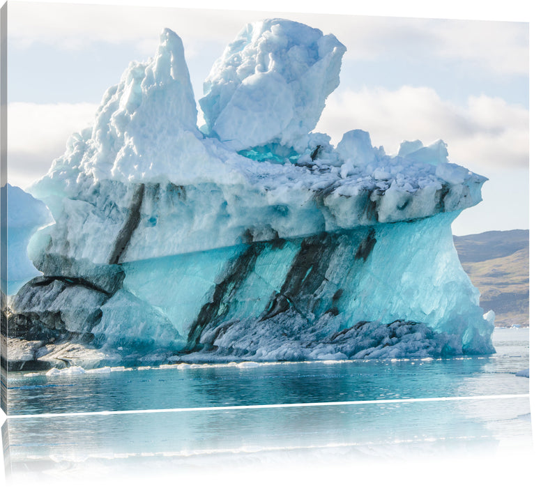 Pixxprint gigantischer Eisberg, Leinwandbild