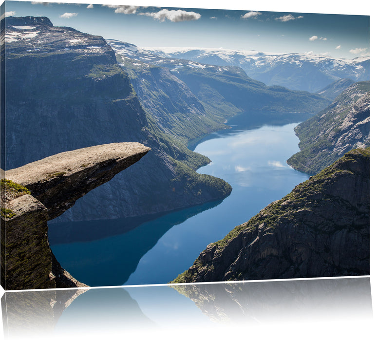 Pixxprint Blick auf wunderschönes Tal, Leinwandbild