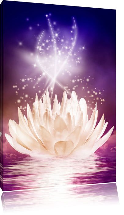 Pixxprint abstrakte Seerose, Leinwandbild