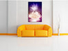 abstrakte Seerose Leinwandbild über Sofa