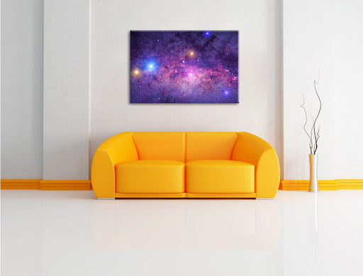 wunderbarer Blick in das Universum Leinwandbild über Sofa
