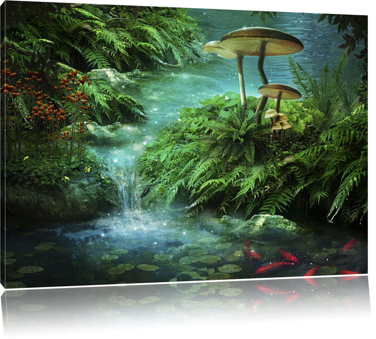 Pixxprint magischer Märchenwald, Leinwandbild