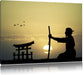 Samurai-Meister vor Horizont Leinwandbild