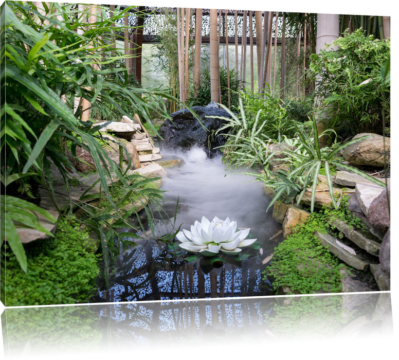 Pixxprint Zen Garten Japan, Leinwandbild