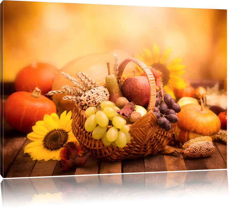 Pixxprint Herbsternte, Leinwandbild