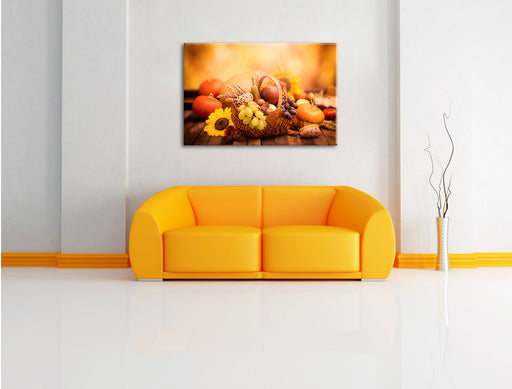 Herbsternte Leinwandbild über Sofa