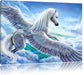 Pegasus fliegt über den Wolken Leinwandbild