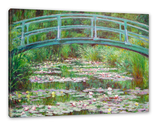 Claude Monet - japanische Brücke über den Seerosenteich I Leinwanbild Rechteckig