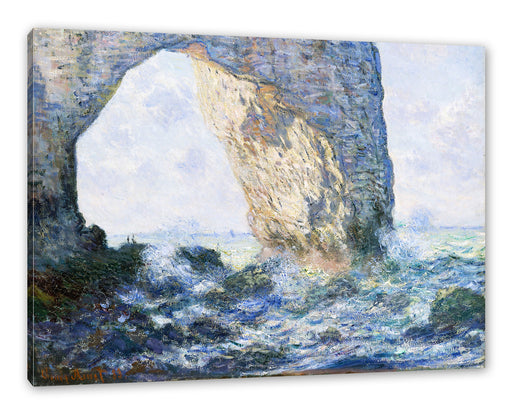 Claude Monet - Das Manneporte bei Etretat Leinwanbild Rechteckig