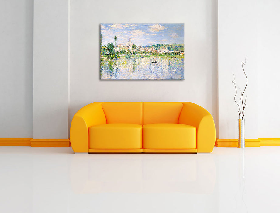 Claude Monet - Vétheuil im Sommer Leinwandbild im Wohnzimmer Rechteckig