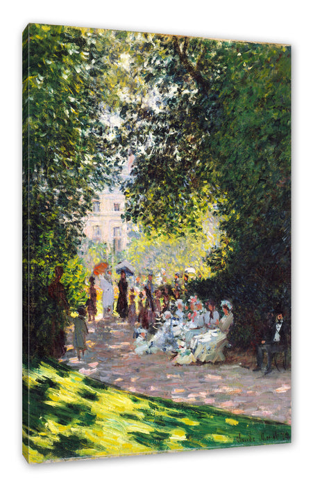 Pixxprint Claude Monet - Der Park Monceau, Leinwandbild