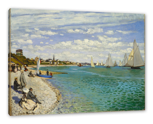 Claude Monet - Regatta bei Sainte Leinwanbild Rechteckig