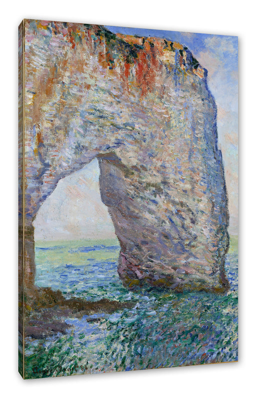 Claude Monet - Die Manneporte bei Étretat Leinwanbild Rechteckig