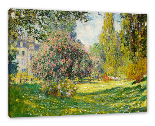 Claude Monet - Landschaft am Park Monceau Leinwanbild Rechteckig