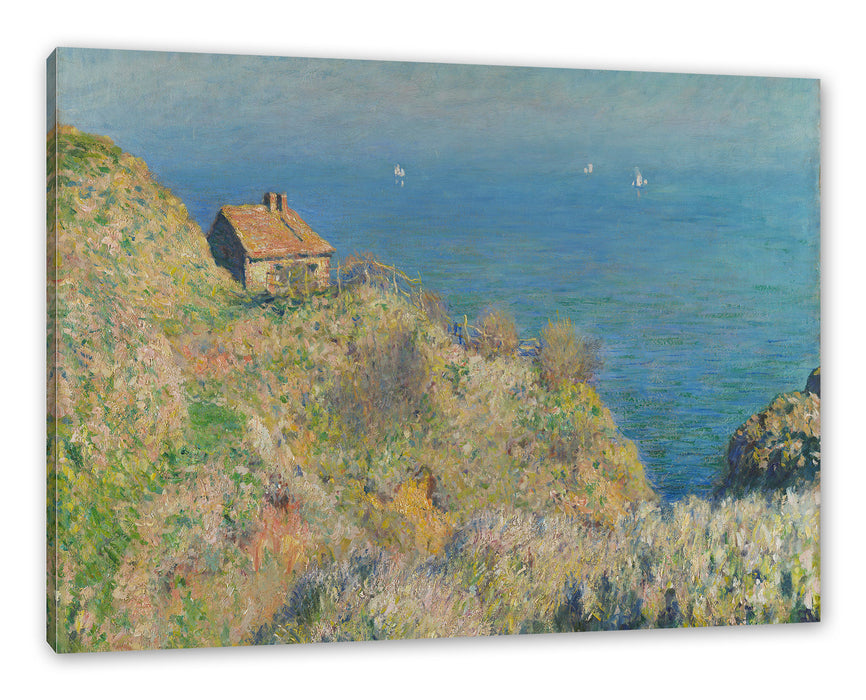 Pixxprint Claude Monet - Die Hütte des Zollwächters, Leinwandbild
