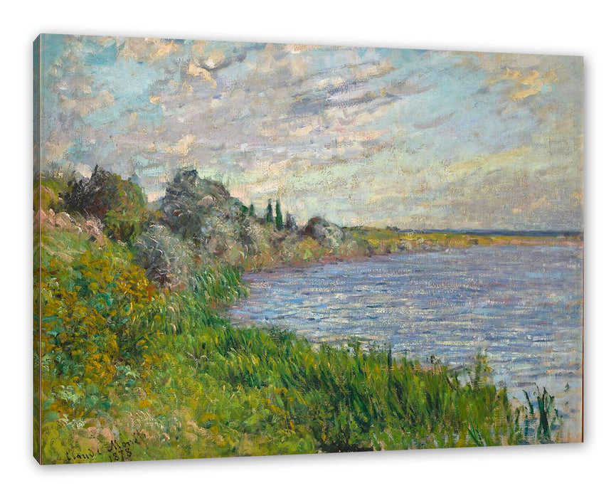 Pixxprint Claude Monet - Die Seine bei Vétheuil, Leinwandbild