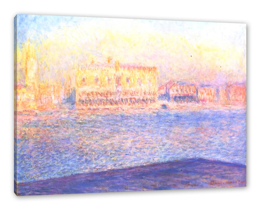 Pixxprint Claude Monet - Blick von Santa Maria Maggiore, Leinwandbild